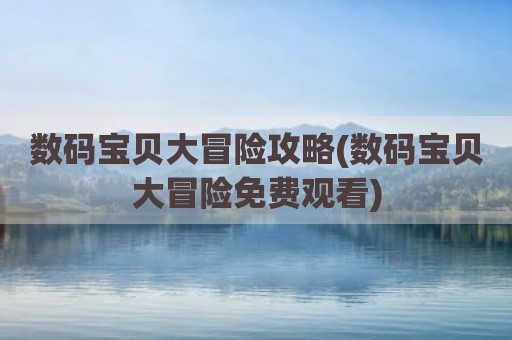 数码宝贝大冒险攻略(数码宝贝大冒险免费观看)