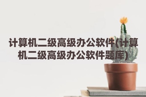 计算机二级高级办公软件(计算机二级高级办公软件题库)