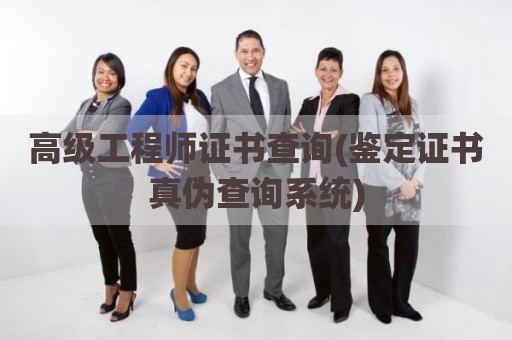 高级工程师证书查询(鉴定证书真伪查询系统)