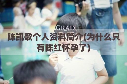 陈凯歌个人资料简介(为什么只有陈红怀孕了)