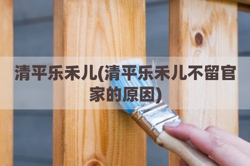 清平乐禾儿(清平乐禾儿不留官家的原因)