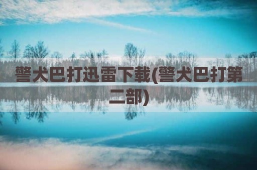 警犬巴打迅雷下载(警犬巴打第二部)