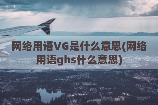 网络用语VG是什么意思(网络用语ghs什么意思)
