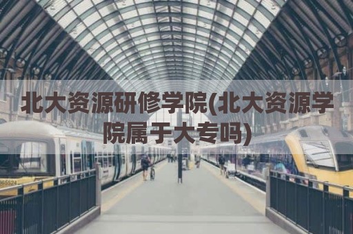 北大资源研修学院(北大资源学院属于大专吗)
