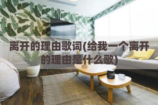 离开的理由歌词(给我一个离开的理由是什么歌)