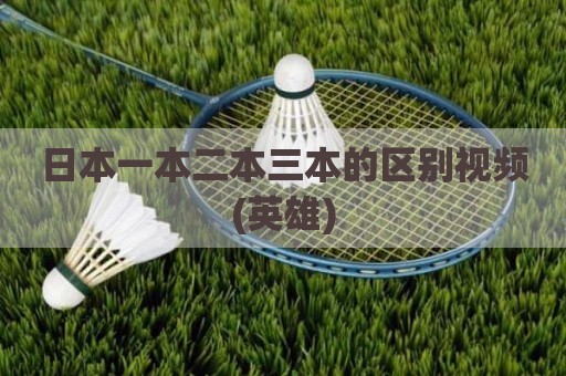 日本一本二本三本的区别视频(英雄)