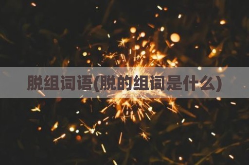 脱组词语(脱的组词是什么)