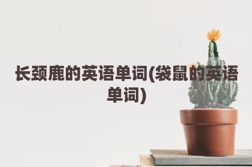 长颈鹿的英语单词(袋鼠的英语单词)