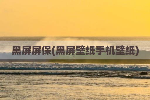 黑屏屏保(黑屏壁纸手机壁纸)