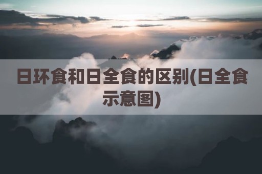 日环食和日全食的区别(日全食示意图)