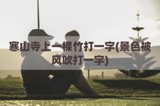 寒山寺上一棵竹打一字(景色被风吹打一字)