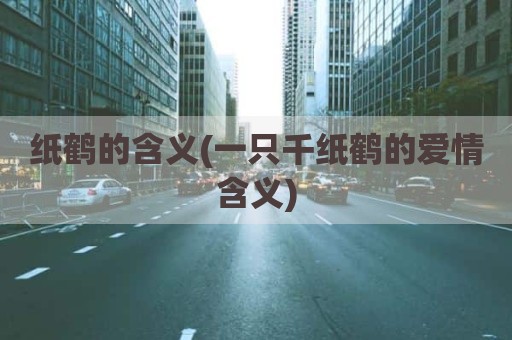 纸鹤的含义(一只千纸鹤的爱情含义)