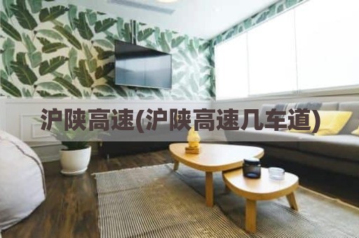 沪陕高速(沪陕高速几车道)