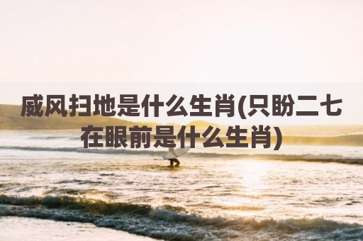 威风扫地是什么生肖(只盼二七在眼前是什么生肖)