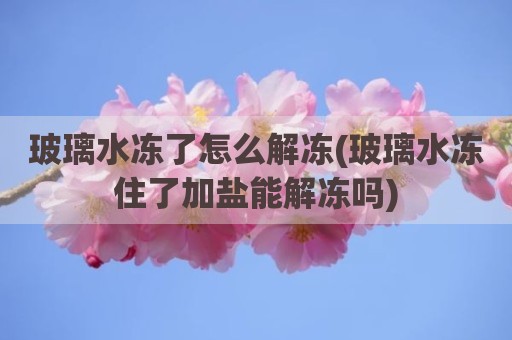 玻璃水冻了怎么解冻(玻璃水冻住了加盐能解冻吗)