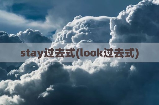stay过去式(look过去式)