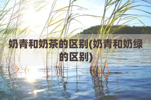 奶青和奶茶的区别(奶青和奶绿的区别)