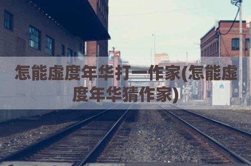 怎能虚度年华打一作家(怎能虚度年华猜作家)