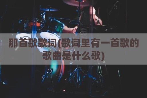 那首歌歌词(歌词里有一首歌的歌曲是什么歌)