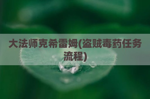 大法师克希雷姆(盗贼毒药任务流程)