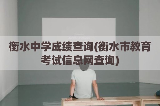 衡水中学成绩查询(衡水市教育考试信息网查询)