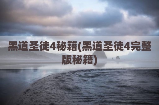 黑道圣徒4秘籍(黑道圣徒4完整版秘籍)
