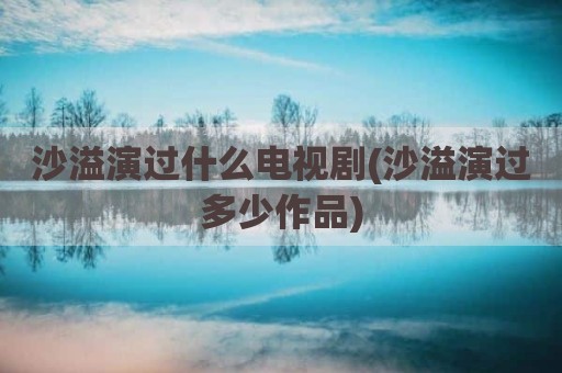 沙溢演过什么电视剧(沙溢演过多少作品)