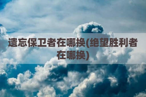 遗忘保卫者在哪换(绝望胜利者在哪换)