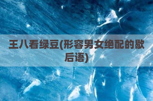 王八看绿豆(形容男女绝配的歇后语)