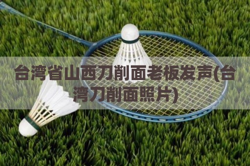 台湾省山西刀削面老板发声(台湾刀削面照片)