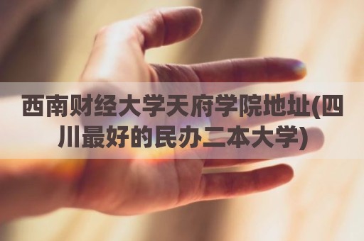西南财经大学天府学院地址(四川最好的民办二本大学)