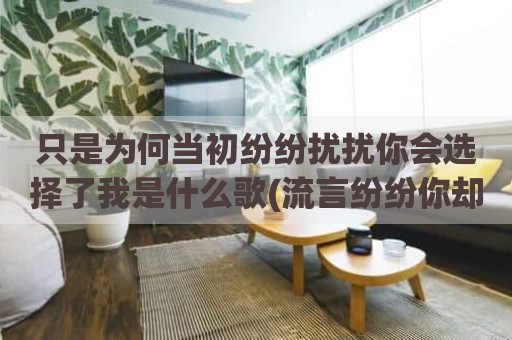 只是为何当初纷纷扰扰你会选择了我是什么歌(流言纷纷你却选择了我)