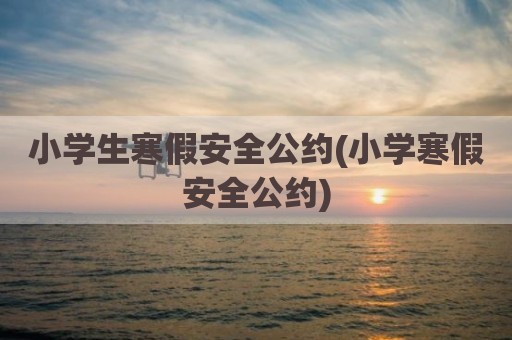 小学生寒假安全公约(小学寒假安全公约)