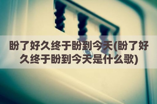 盼了好久终于盼到今天(盼了好久终于盼到今天是什么歌)