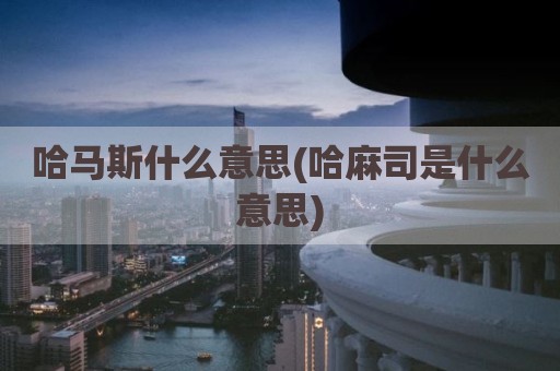 哈马斯什么意思(哈麻司是什么意思)