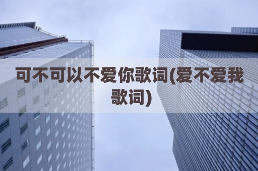 可不可以不爱你歌词(爱不爱我 歌词)