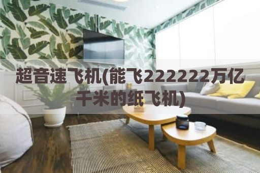 超音速飞机(能飞222222万亿千米的纸飞机)