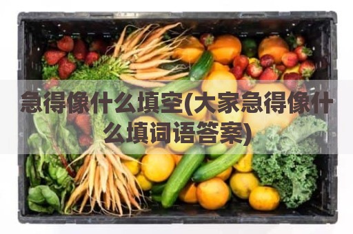 急得像什么填空(大家急得像什么填词语答案)
