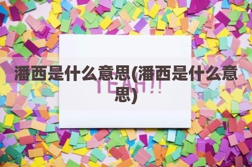 潘西是什么意思(潘西是什么意思)