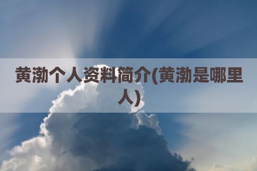 黄渤个人资料简介(黄渤是哪里人)