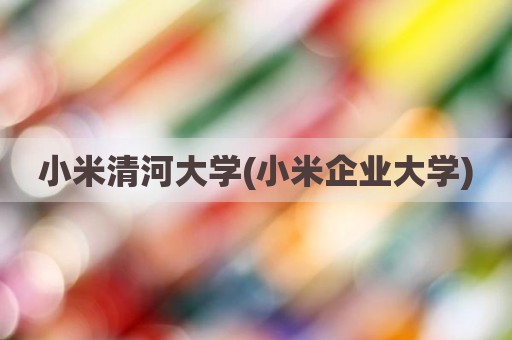 小米清河大学(小米企业大学)