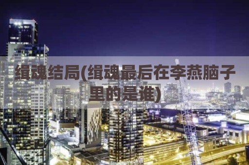 缉魂结局(缉魂最后在李燕脑子里的是谁)