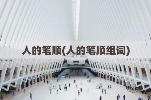 人的笔顺(人的笔顺组词)