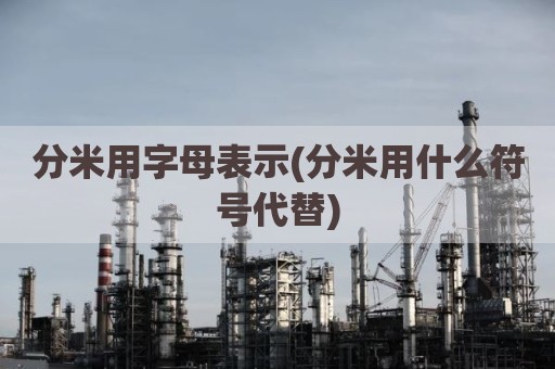 分米用字母表示(分米用什么符号代替)