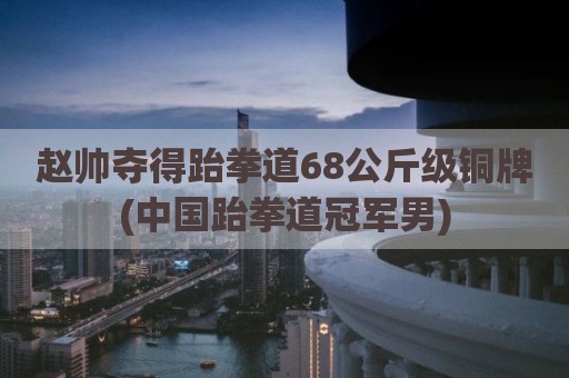 赵帅夺得跆拳道68公斤级铜牌(中国跆拳道冠军男)