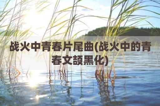 战火中青春片尾曲(战火中的青春文颉黑化)