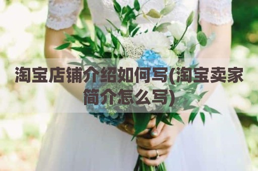 淘宝店铺介绍如何写(淘宝卖家简介怎么写)