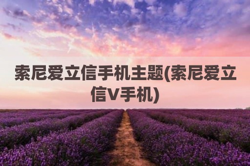 索尼爱立信手机主题(索尼爱立信V手机)