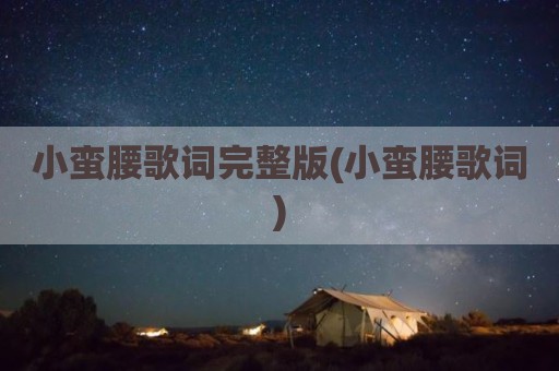 小蛮腰歌词完整版(小蛮腰歌词)