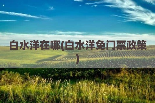 白水洋在哪(白水洋免门票政策)